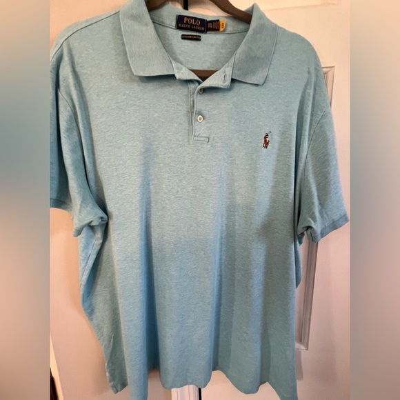 Polo Ralph Lauren Custom Slim Fit Polo Shirt - XXL - Blue - Picture 1 of 3